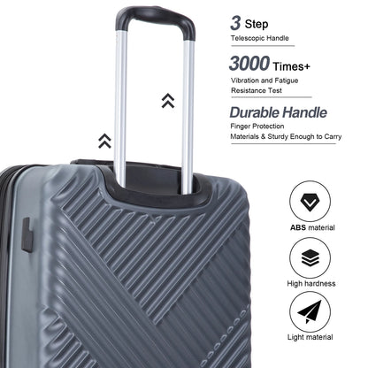 10 Piece Luggage Set Lightweight Suitcase Set with 7PCS Organizer Bags Suitcase with TSA Lock Spinner Wheels(Black)