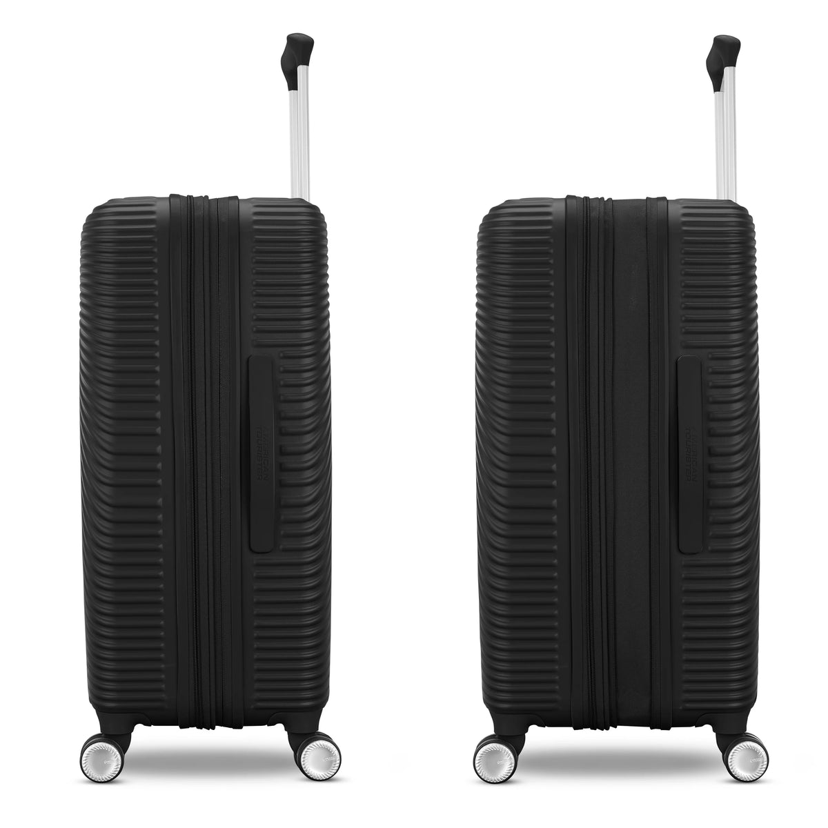 American Tourister Color Waves Large Checked Suitcase with Spinner Wheels - Black