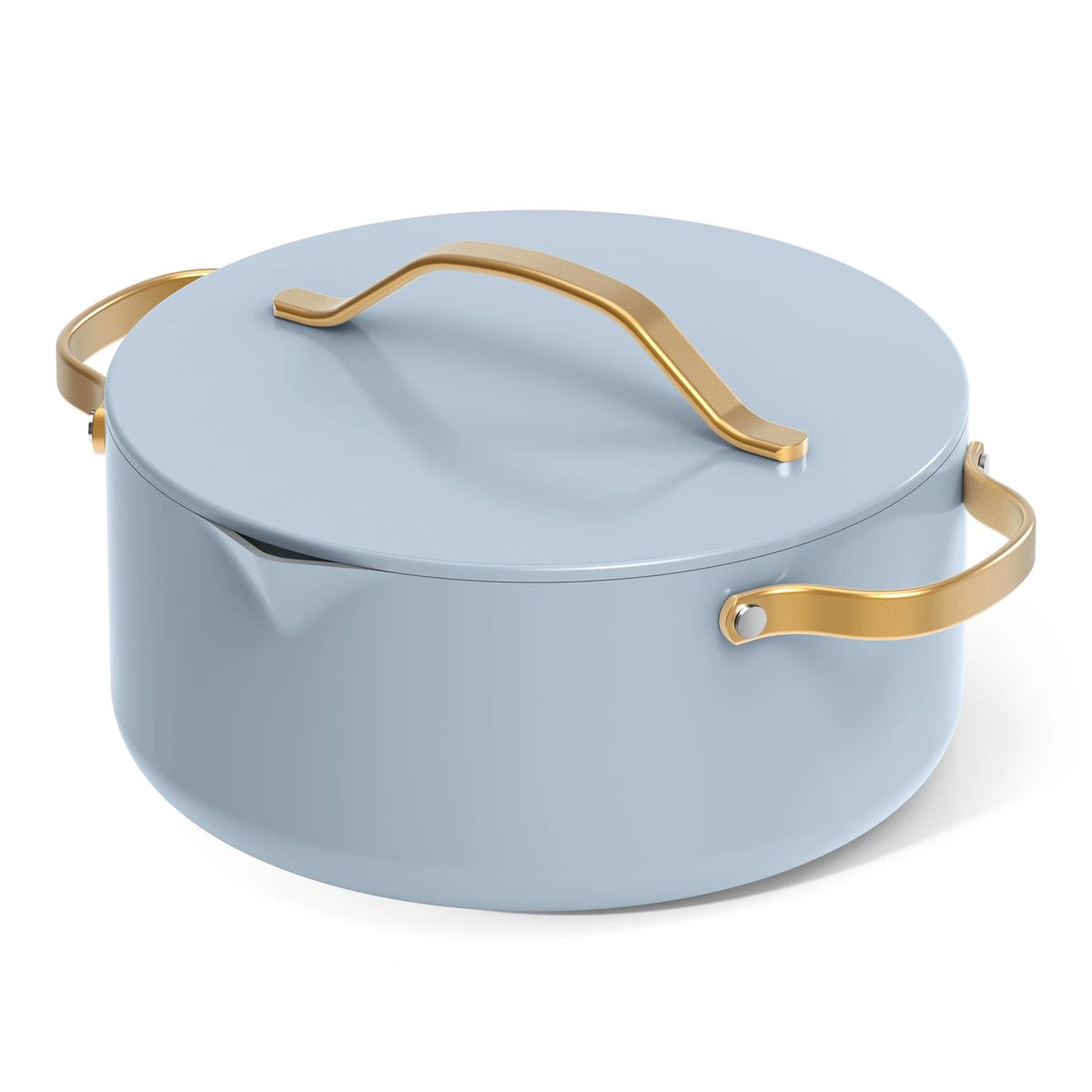 Beautiful 12pc Ceramic Non-Stick Cookware Set with Strainer Lids, White Icing by Drew Barrymore
