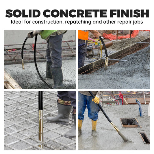 16,000 VPM Concrete Vibrating Tool, Concrete Vibrating Tool Equipped With 14.75FT Steel Vibrating Rod And Stainless Steel Roll Cage, Suitable For Removing Bubbles From Construction Cement