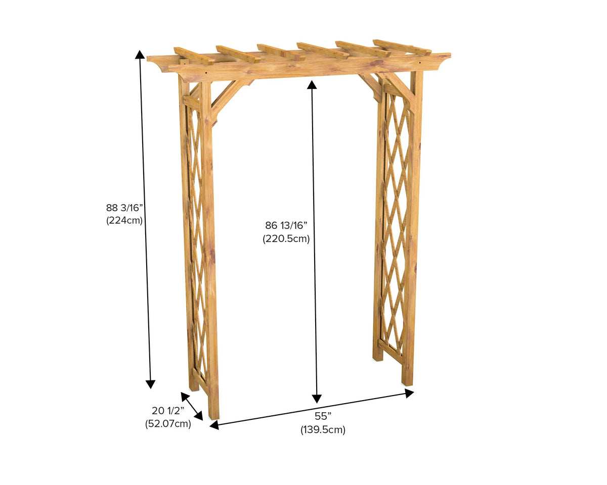 Vita 55 in x 88 in Heartwood Arbor, Cedar, Golden, Brown, VA68897