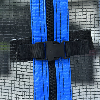 14FT Outdoor Trampoline with Safety Enclosure, Steel Tube Frame, Ladder & Secure Net - Heavy Duty, Blue