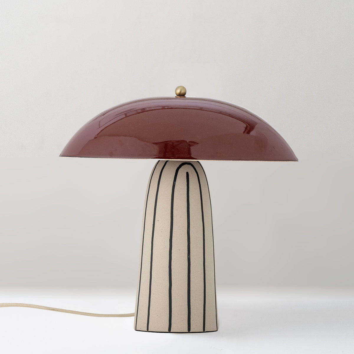 Arvid hand-painted stoneware table lamp