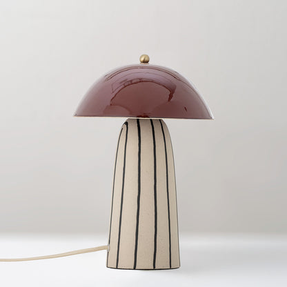 Arvid hand-painted stoneware table lamp
