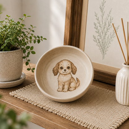 Ceramic Puppy Decorative Bowl