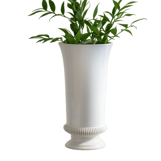 Adelaide White Footed Vase