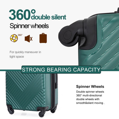 10 Piece Luggage Set Lightweight Suitcase Set with 7PCS Organizer Bags Suitcase with TSA Lock Spinner Wheels(Black)