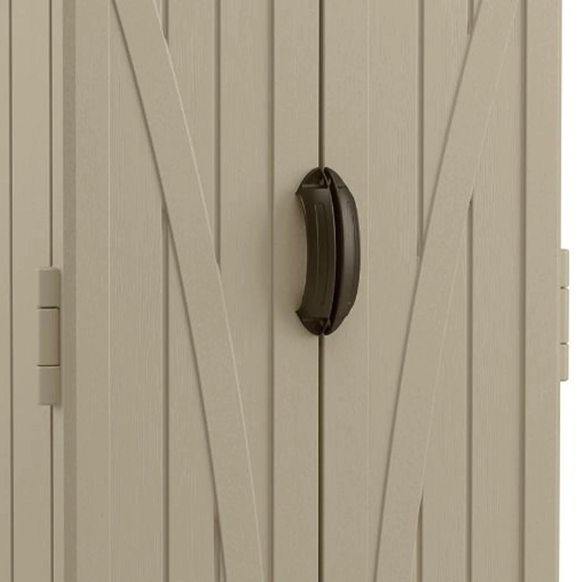 Suncast 22 Cubic Feet All-Weather Vertical Tall Outdoor Storage Shed, Brown
