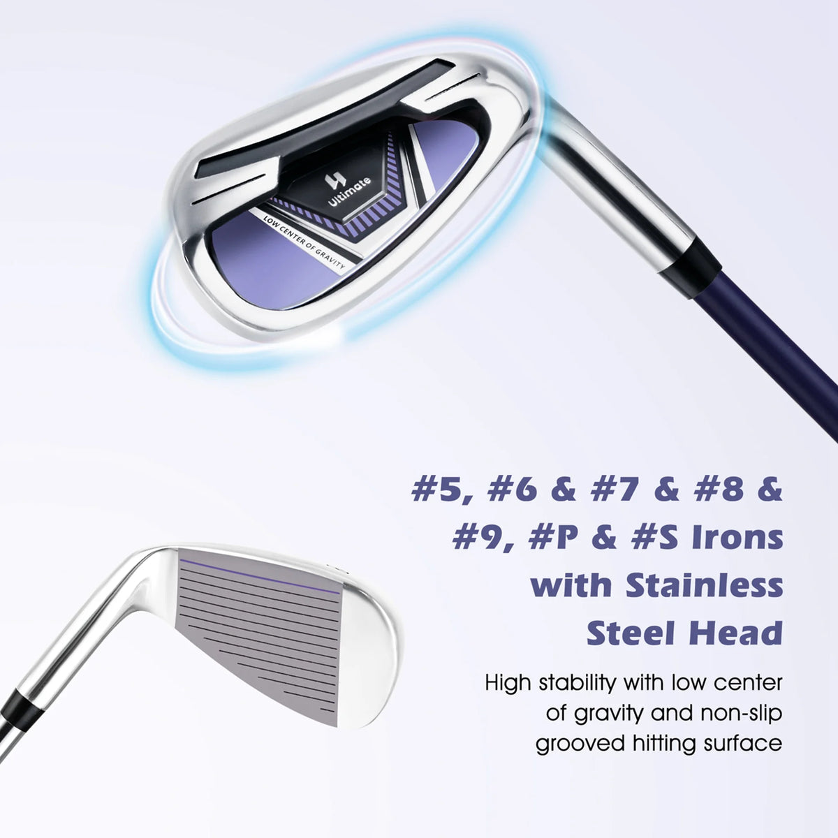 Ultimate Women’s Complete Golf Club Set Golf Club Package Set w/ Rain Hood, Right Hand Purple