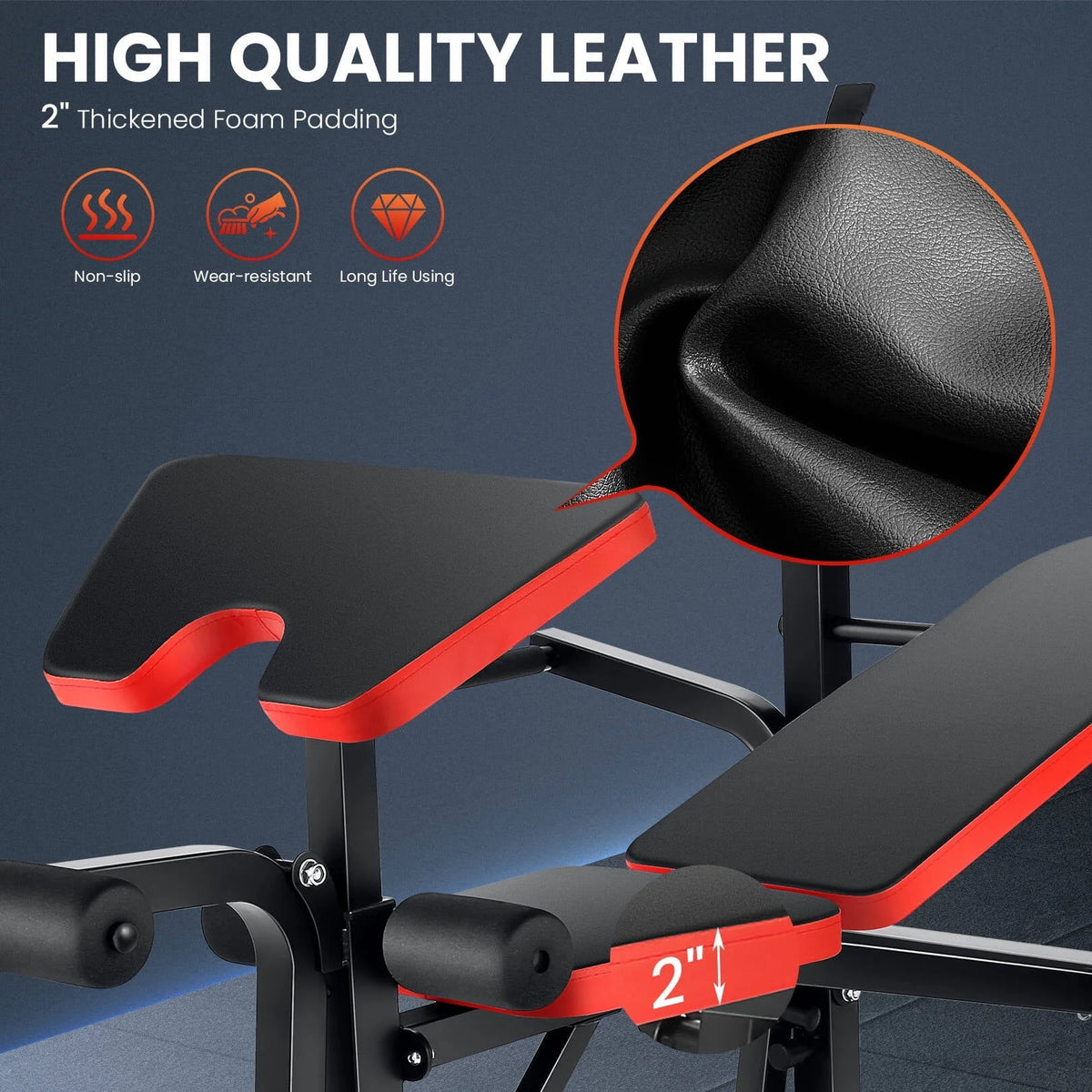 VIBESPARK Adjustable Weight Bench 600lbs 5-in-1 Foldable Workout Bench Set with Barbell Rack Leg Developer Preacher Curl Rack Dumbbell Fly Attachment, Multi-Function Strength Training Bench Press