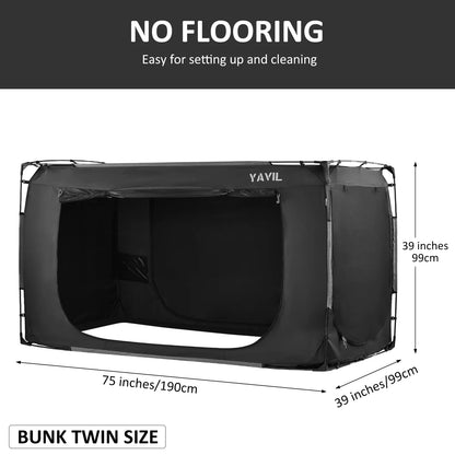 YAVIL Bed Tent Full Size Portable Pop up Privacy Sleeping 3 Doors Bed Tent Net 75 x 54 x 47in 10lb