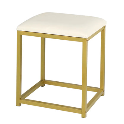 White Vanity Desk with Mirror and Lights, Makeup Vanity with Cushioned Stool, 3 Storage Shelves and 4 Drawers, Bedroom Dressing Table for Girls and Women, Christmas Gift