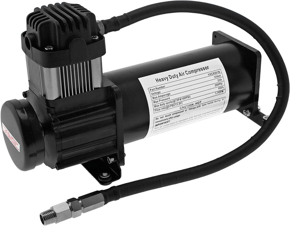 Vixen Horns OCTOPOD Train Horn Kit for Trucks/Car/Semi. Complete Onboard System- 200psi Air Compressor, 3 Gallon Tank, 8 Trumpets. Super Loud dB. Fits Vehicles like Pickup/Jeep/RV 12v VXO8330/8124XC