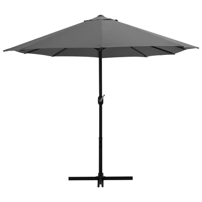 vidaXL Garden Parasol Blue Polyester fabric, Aluminum pole and ribs Large