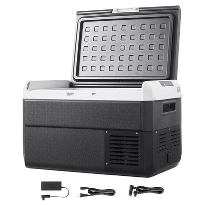 VEVOR Portable Car Refrigerator 42 Qt, 12V Portable Freezer with Single Zone, 12/24V DC & 110-240V AC Electric Cooler with -4�H-68�H Cooling Range, for Car Truck Vehicle RV Boat Outdoor & Home use