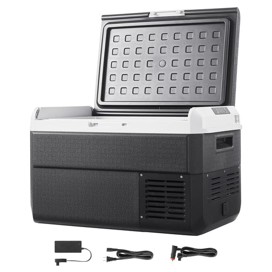 VEVOR Portable Car Refrigerator 42 Qt, 12V Portable Freezer with Single Zone, 12/24V DC & 110-240V AC Electric Cooler with -4�H-68�H Cooling Range, for Car Truck Vehicle RV Boat Outdoor & Home use