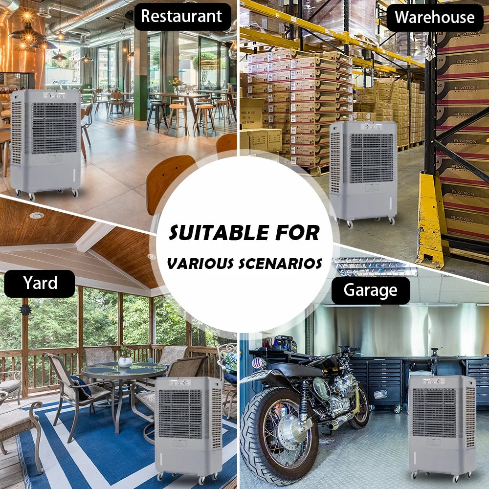 YougetTech 37'' Portable 3000CFM Evaporative Air Cooler