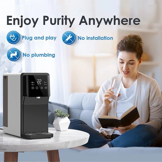 Waterdrop N1 Countertop Reverse Osmosis Water Filter System, TDS Reduction, Filter Life Reminder, Automatic Flushing, 3:1 Pure to Drain, UV Sterilization, No Installation Required