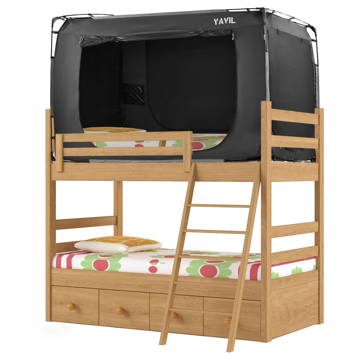 YAVIL Bed Tent Full Size Portable Pop up Privacy Sleeping 3 Doors Bed Tent Net 75 x 54 x 47in 10lb