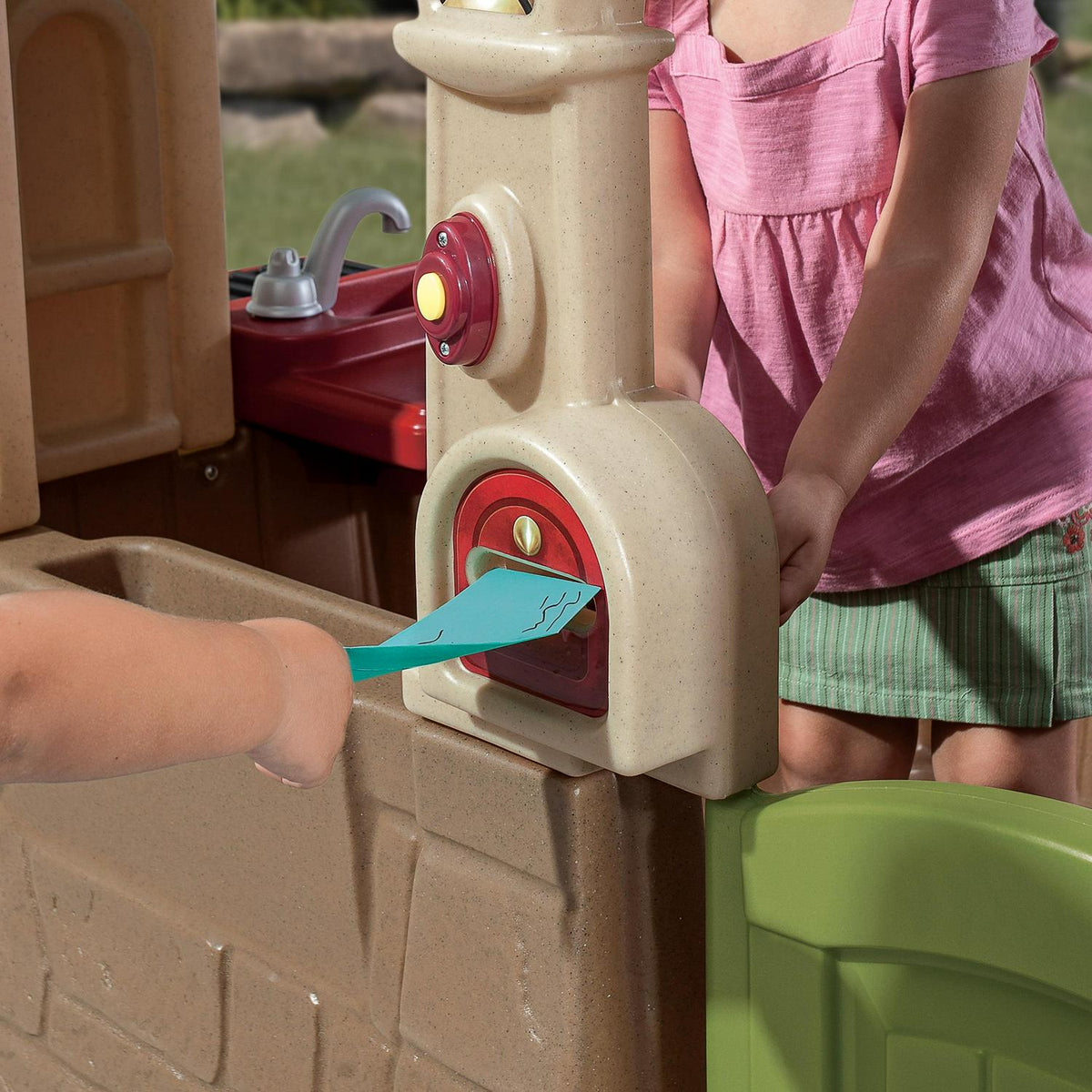 Step2 Happy Home Cottage &amp; Grill Brown Playhouse Plastic Kids Outdoor Toys