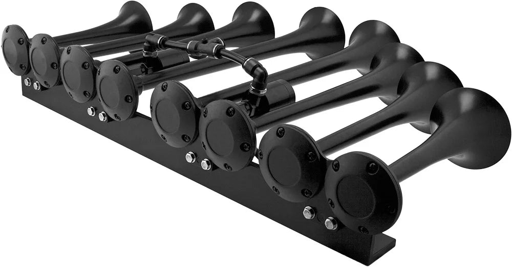 Vixen Horns OCTOPOD Train Horn Kit for Trucks/Car/Semi. Complete Onboard System- 200psi Air Compressor, 3 Gallon Tank, 8 Trumpets. Super Loud dB. Fits Vehicles like Pickup/Jeep/RV 12v VXO8330/8124XC