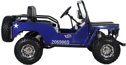 X-Pro 125cc Jeep Go Kart, 3-Speed Semi-Automatic Transmission w/Reverse, Big 18" Aluminum Rim Wheels