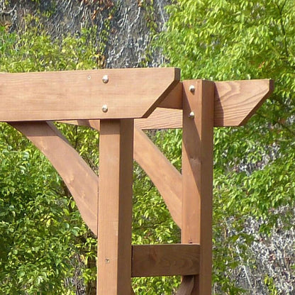 Northbeam Venice 79.5" Wood Arbor - Brown