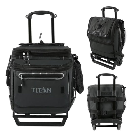 Titan by Arctic Zone 60 Can, 40 Quart Soft Cooler with Wheels, Basalt Gray