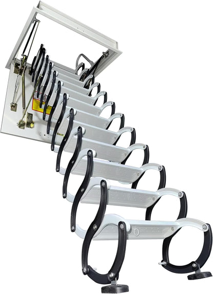 Attic Ladder Rough Opening Size 30 Inch x 30 Inch 12 Steps 9.8 Feet Height
