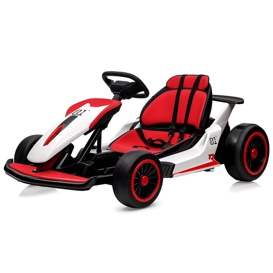 24V  Drift Kart with 2X150W Strong Motor, 7AH Big Battery, Electric Pedals, Electric Go Kart Outdoor Race Toy