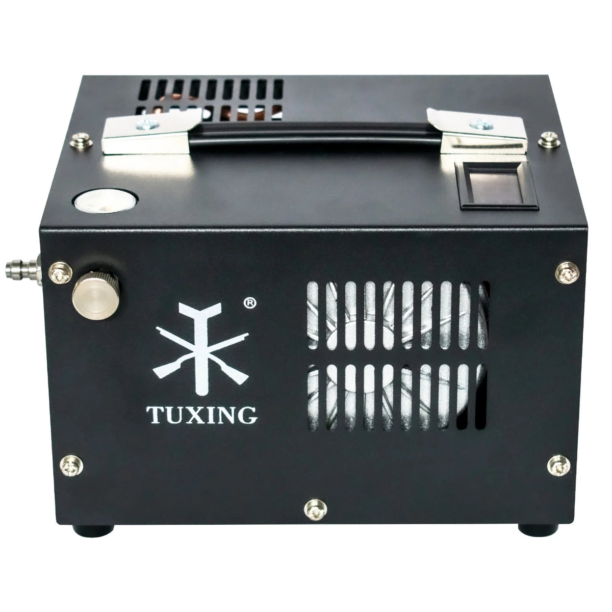 TUXING 4500Psi PCP Air Compressor w/ Built-in Transformer, One-Button Start for PCP Rifles, Paintball Guns, Diving Tanks