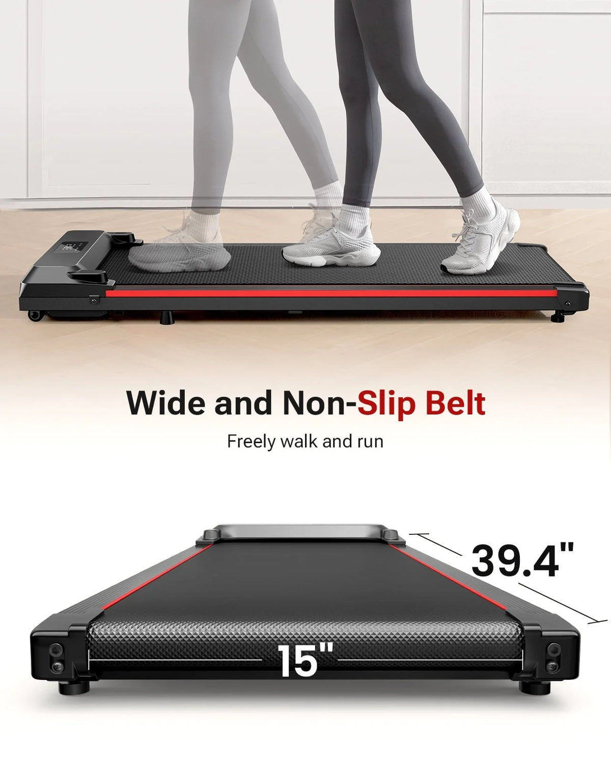 Walking Pad 2 in 1 Under Desk Treadmill with Remote Control Mini Portable Treadmill for Home Office
