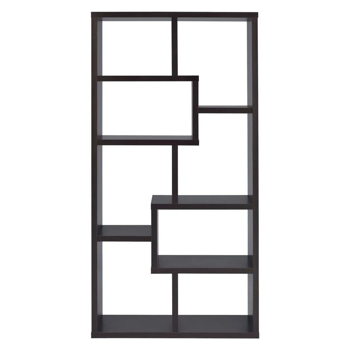 Coaster Company Interlocking 8 Shelf Wood White Bookcase for Home