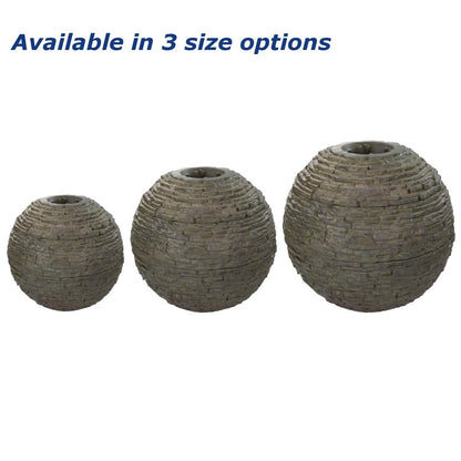 Aquascape 78288 Fiber-resin Stacked Slate Sphere Fountain, Multicolor