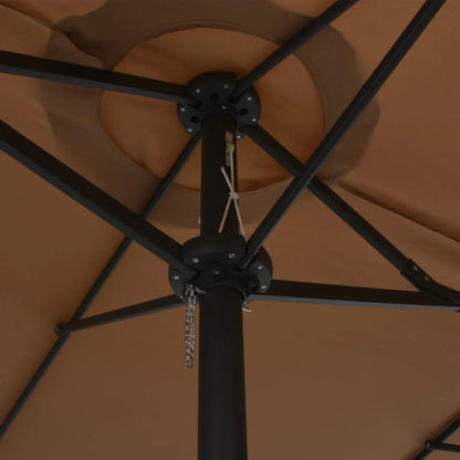 vidaXL Garden Parasol Blue Polyester fabric, Aluminum pole and ribs Large