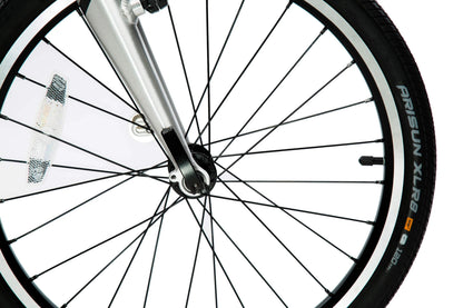 ZiZZO Liberte 8-Speed 20" Wheel, Aluminum Folding Road Bicycle for All Genders, Silver and Black