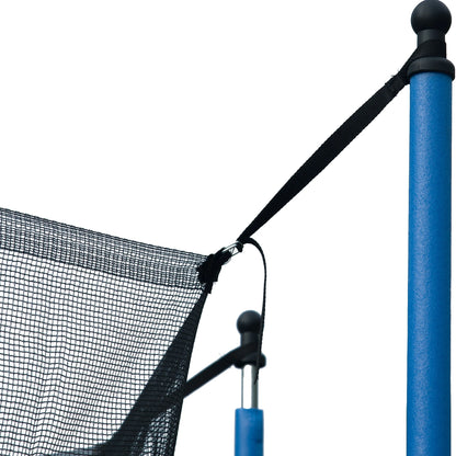 14FT Outdoor Trampoline with Safety Enclosure, Steel Tube Frame, Ladder & Secure Net - Heavy Duty, Blue