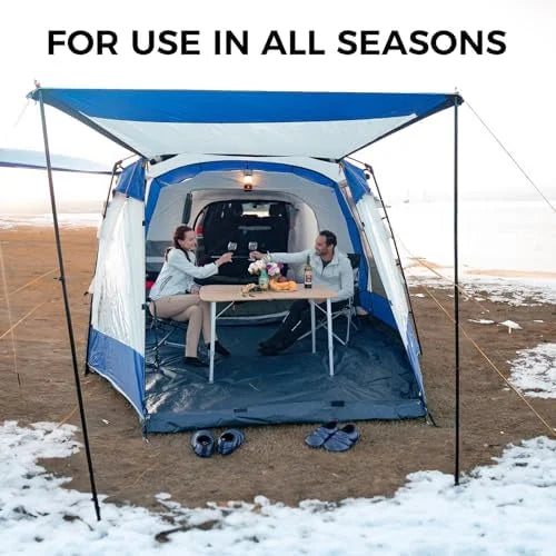 SUV Tent, Instant 6-8 Person Waterproof & Windproof Tailgate Car Camping Tent with Movie Screen for Family Camping & Outdoor Adventures