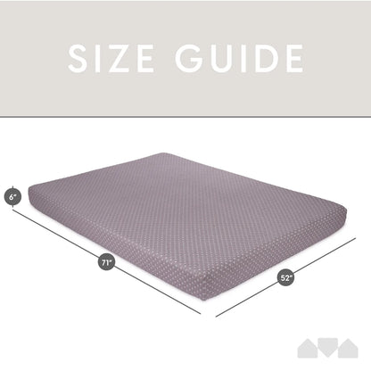 Milliard Memory Foam Futon Mattress - Full Size (Frame Not Included) (Black), 71"52"x6"
