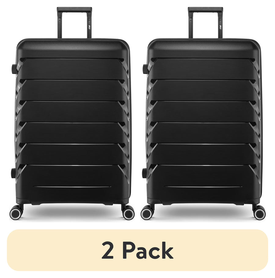 (2 pack) PUR by iFLY Hardside 28" Checked Luggage, Black