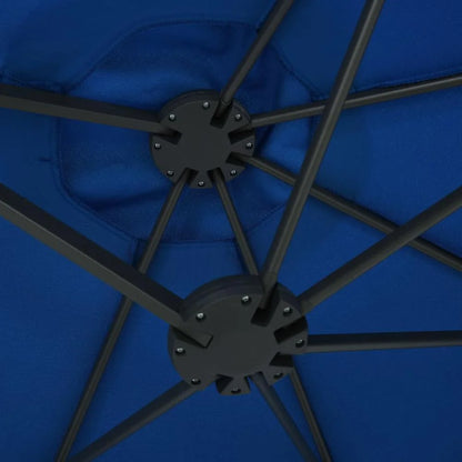vidaXL Garden Parasol Blue Polyester fabric, Aluminum pole and ribs Large