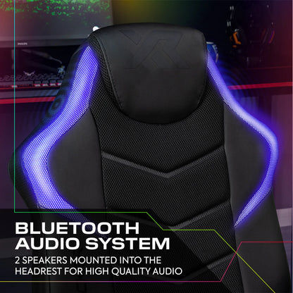 X Rocker Nemesis RGB Pedestal Gaming Chair, Black