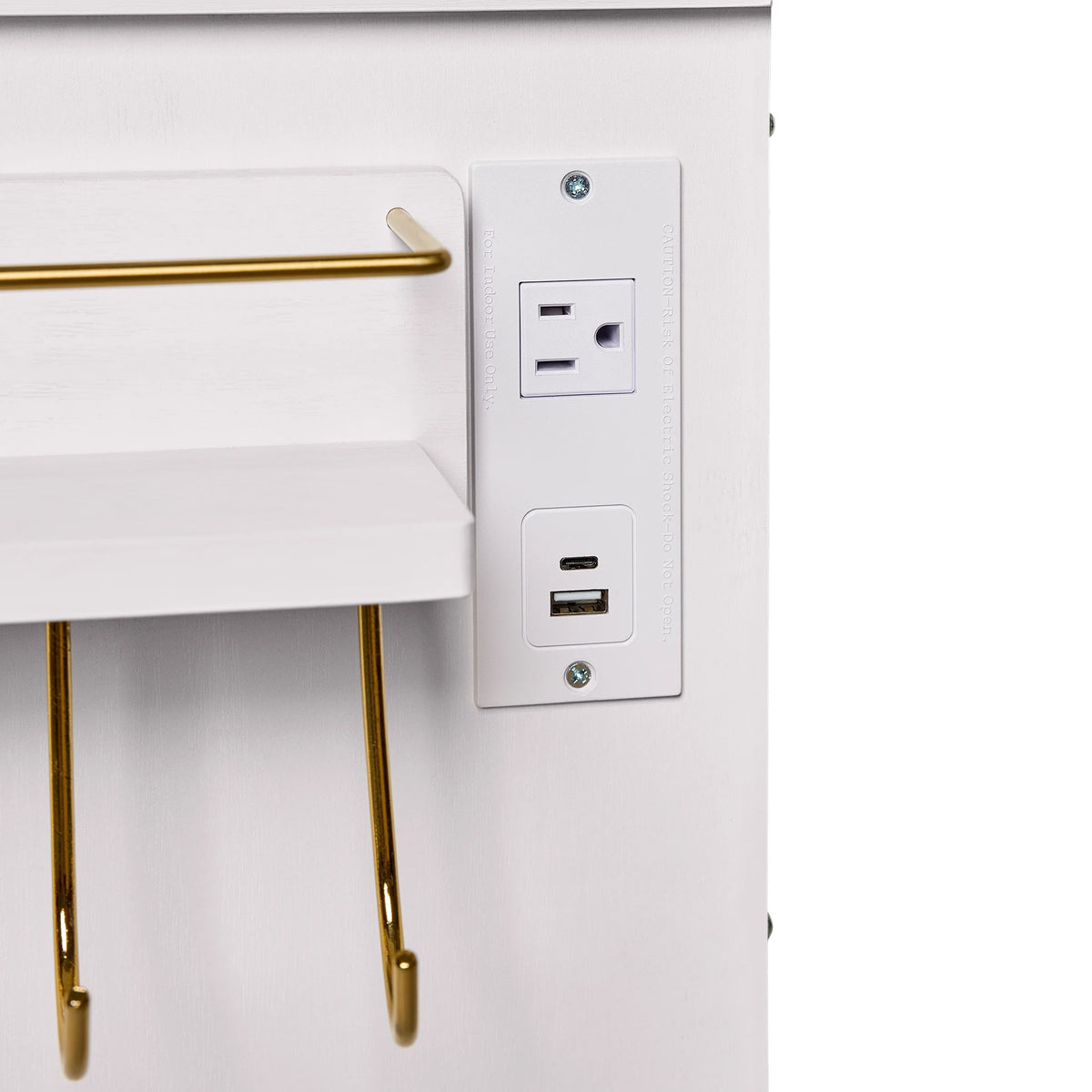 Better Homes & Gardens Lillian Vanity Desk with LED Lighted Mirror, White Finish