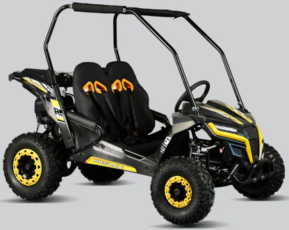 TrailMaster Cheetah 6 Youth Go-Kart - 163cc 5.5HP Engine, 4-Point Safety Belt, Remote Kill, Speed Governor, Suitable for Kids 6-12. with Pre-Assembled Version Now! (Pre-Assembled, Blue)