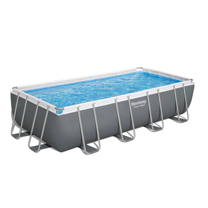 Bestway 24' x 12' x 52" Rectangular Frame Above Ground Swimming Pool Set