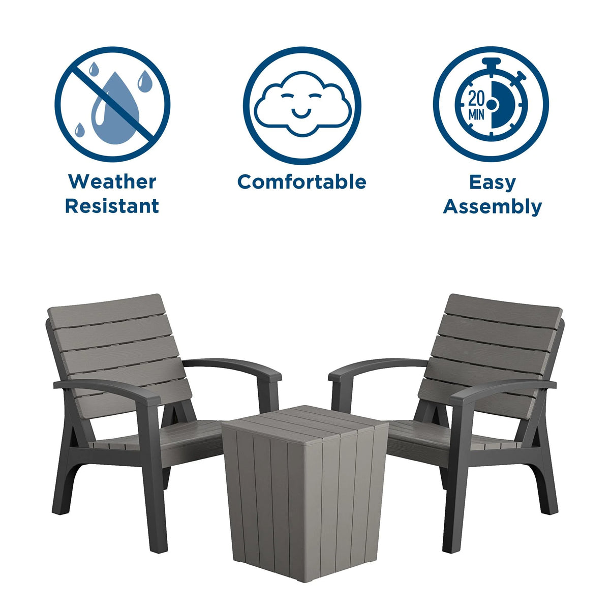 COSCO 3 Piece Resin Chat Set