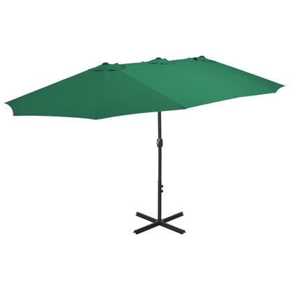 vidaXL Garden Parasol Blue Polyester fabric, Aluminum pole and ribs Large