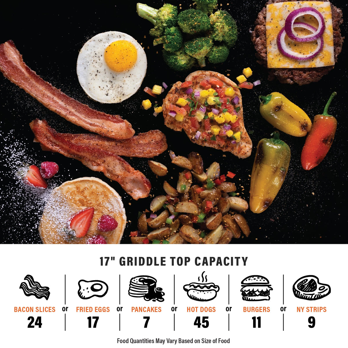 Blackstone Adventure Ready Single Burner 17�� Tabletop Griddle with Non Slip Feet