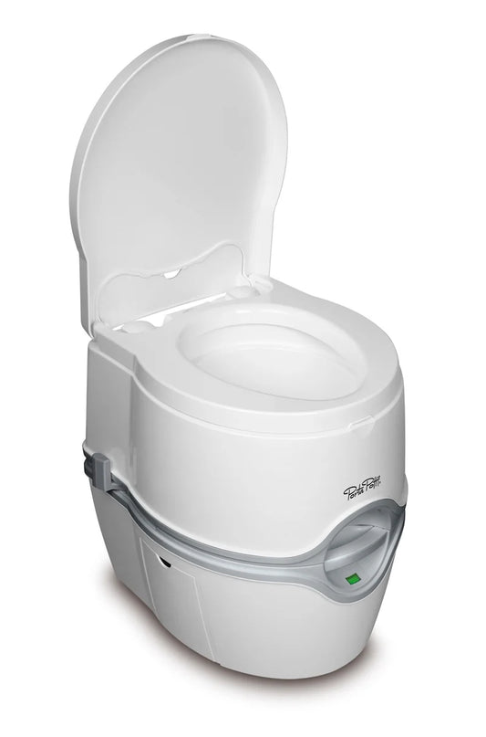 Thetford 565E Porta Potti Portable Battery Powered Flush Travel Toilet, White