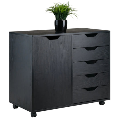 Winsome Halifax 5-Drawer, Side Storage Mobile Cabinet 10630, White Finish